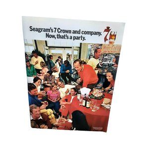 1970 Seagrams 7 Crown Thats A Party Vintage Print Ad 70s